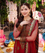 3 Piece Stitched Chiffon Embroidery Dress - Ready To Wear