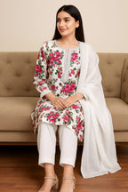 3 Piece Stitched Dress - Ready To Wear