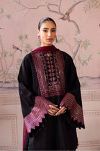 3 Piece Stitched Embroidered Dhanak Dress - Ready To Wear