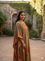 Pashmina Embroidery Kashmiri Kaftan - Ready To Wear