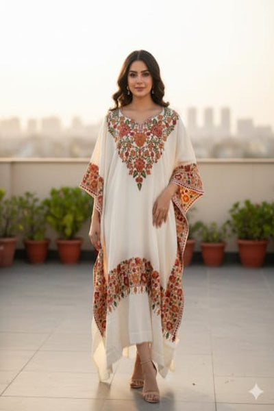 Pashmina Embroidery Kashmiri Kaftan - Ready To Wear