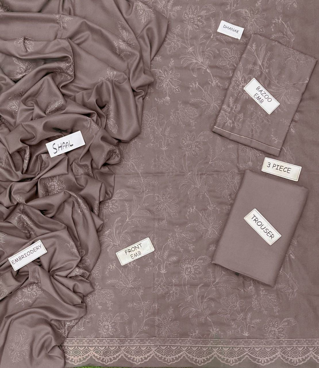 3 Piece Stitched Embroidered Dress - Ready To Wear