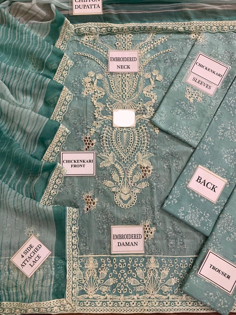 AFROZEH  3-Piece Embroidered Lawn Suit Collection