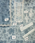 Stitched 3-Piece Lawn Suit – Blue Elegance