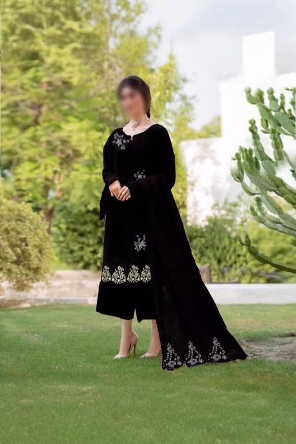 3 Piece Stitched Chikankari Suit - Ready To Wear