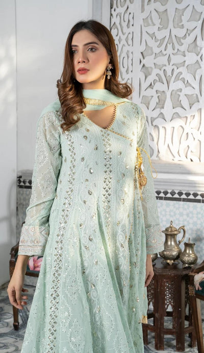 3 Piece Stitched Chiffon Maxi - Ready To Wear