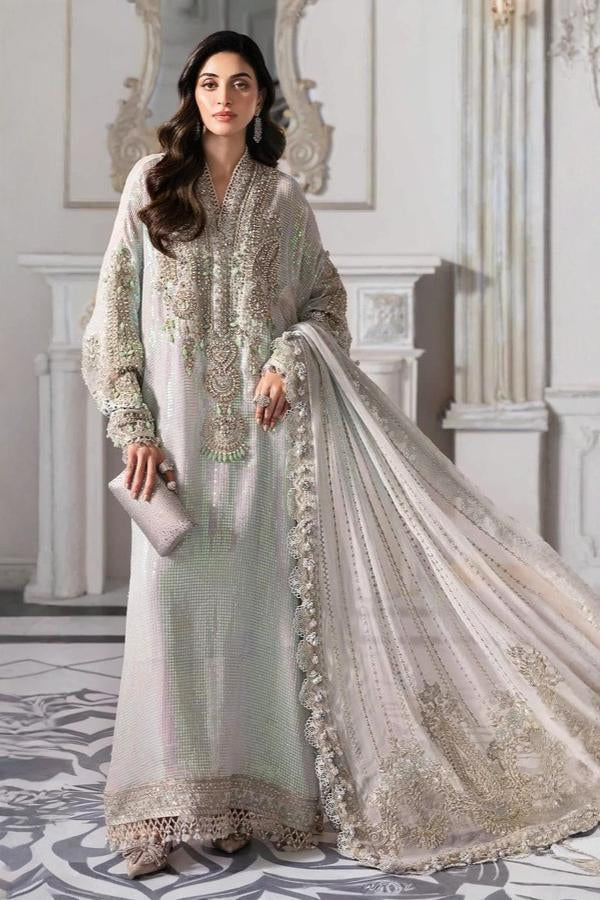 3 Piece Chiffon Stitched Dress - Ready To Wear