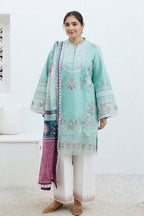 3 Piece Stitched Embroidered Suit - Ready To Wear