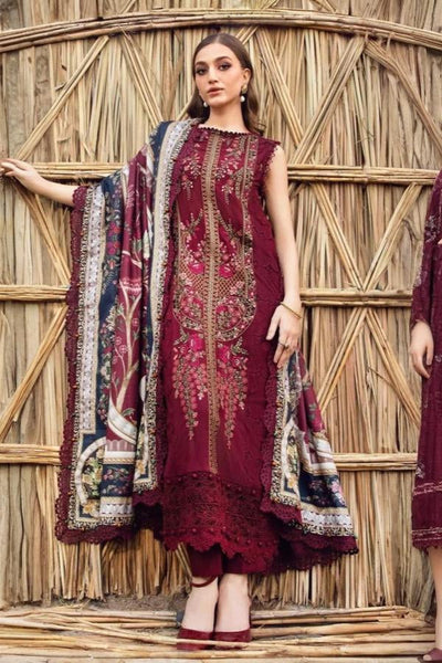 3 Piece Stitched Dhanak Dress - Ready To Wear
