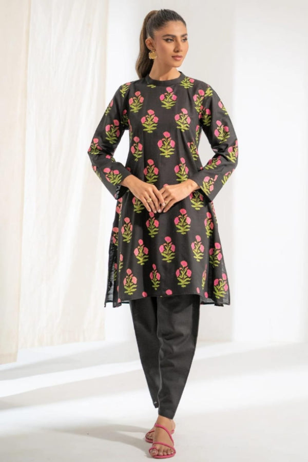 2 PC Stitched Screen Printed Suit -  Ready  to Wear