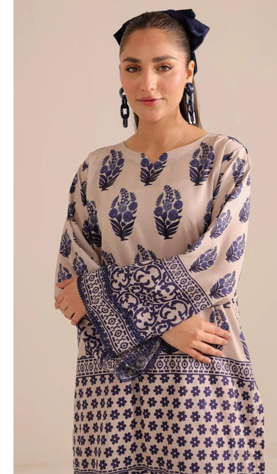 2 Piece Stitched Printed Cotton Lawn Suit - Ready to Wear