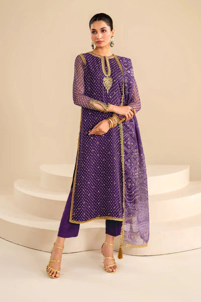 3 Piece Stitched Chiffon Suit - Ready to Wear