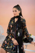 3 Piece Stitched Lawn Suit - Ready To Wear