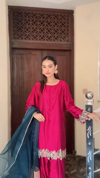 03-Piece Pure Khaddi Silk Suit