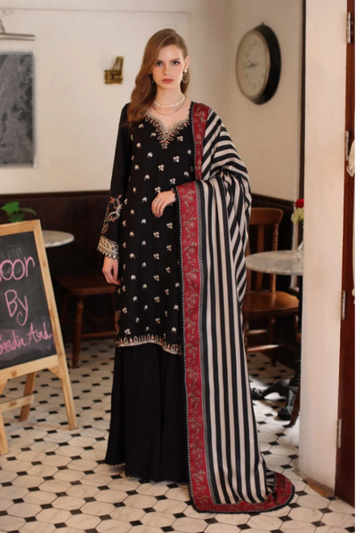 3  Piece Stitched  Dhank  suit  - Ready to Wear