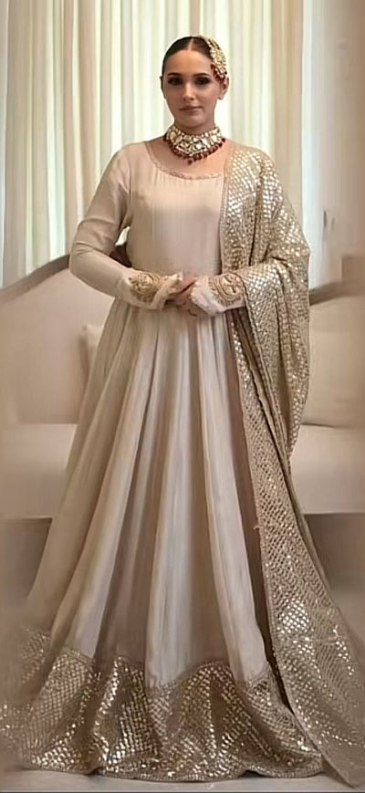 3 Piece Stitched Full Maxi Dress - Ready To Wear