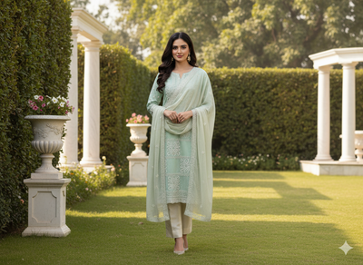 3 Piece Stitched Chikankari - Ready To Wear