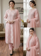 3 Piece Stitched Chikankari - Ready To Wear